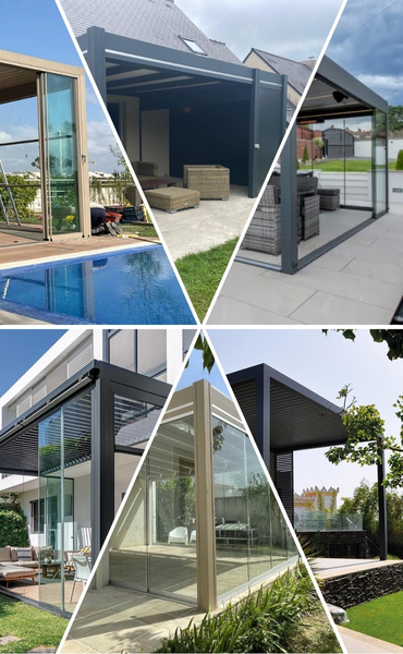 Pergola Bioclimatique Orientable Avec Vitrage